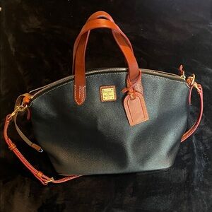 Dooney & Bourke Black and Brown Shoulder Bag